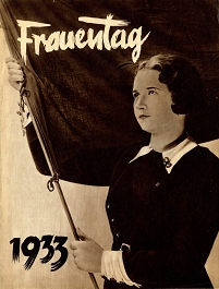 Frau mit Fahne, Frauentag, Festschrift der SDAP zum Frauentag, 1933 